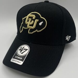 Colorado Buffaloes 47 Brand Hat Cap Strap Back MVP One Size Black Buffs NCAA NEW